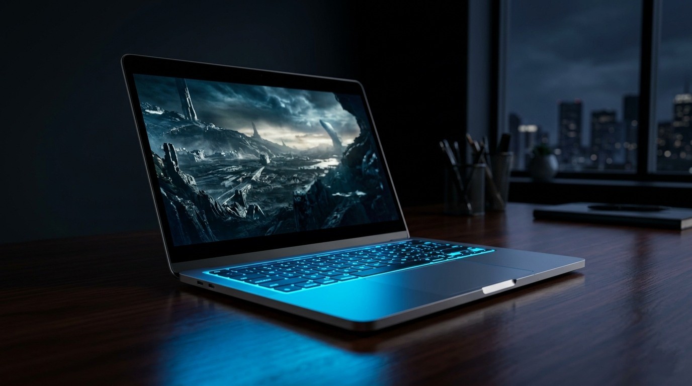 Laptop met series via IPTV